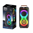 Zore GD-2608 Dijital LED Göstergeli FM Radyolu Mikrofonlu RGB TWS Çift 6.5 inç Stereo Bass Kablosuz Karaoke Hoparlör - 1