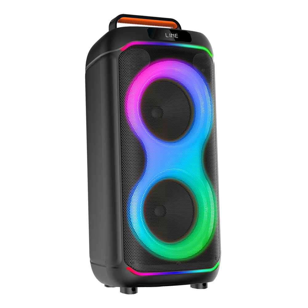 Zore GD-2608 Dijital LED Göstergeli FM Radyolu Mikrofonlu RGB TWS Çift 6.5 inç Stereo Bass Kablosuz Karaoke Hoparlör - 3