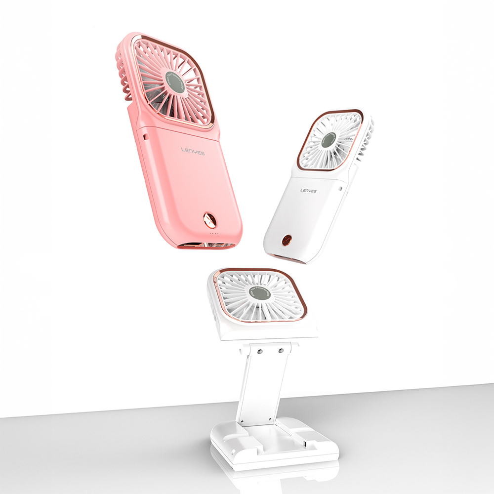 Lenyes LHF13 Powerbank Özellikli Standlı Portatif Soğutucu El Fanı - 4
