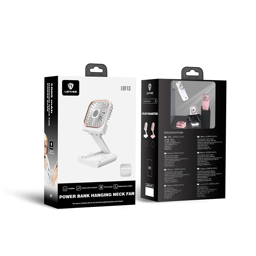 Lenyes LHF13 Powerbank Özellikli Standlı Portatif Soğutucu El Fanı - 7