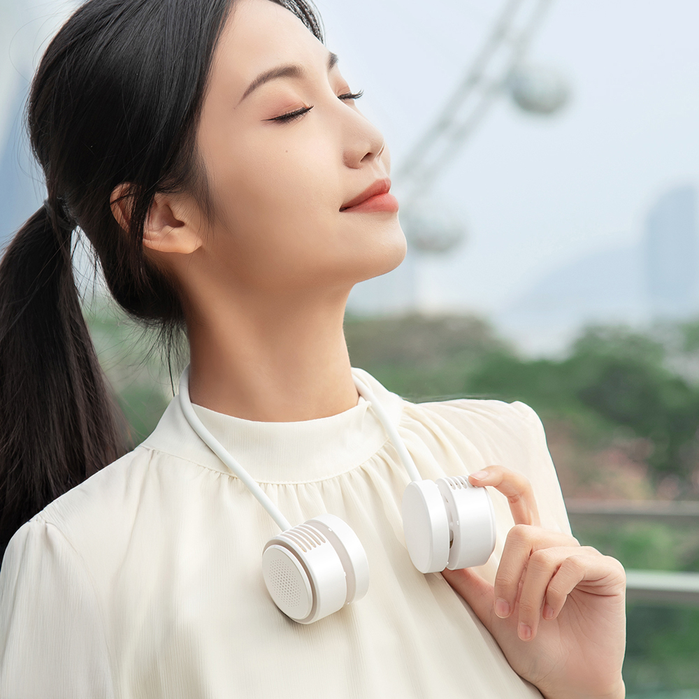 Wiwu Wi-FS014 Twins Neck Taşınabilir Şarjlı Boyun Askılı Fan - 2