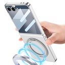 Samsung Galaxy Z Flip Uyumlu 7 M-safe Şarj Özellikli Zore Kıpta KPT-02 Standlı Kapak - 3