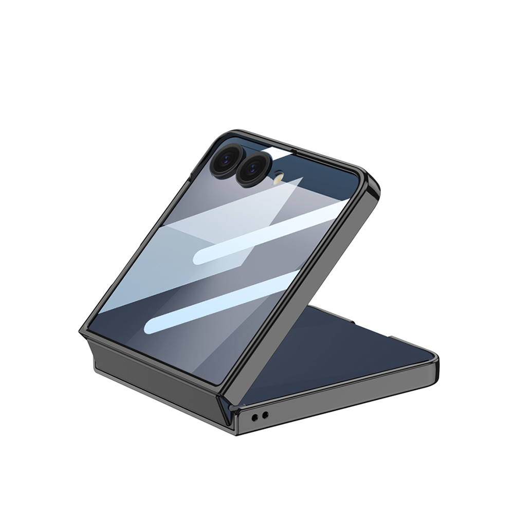 Samsung Galaxy Z Flip Uyumlu 7 M-safe Şarj Özellikli Zore Kıpta KPT-02 Standlı Kapak - 4
