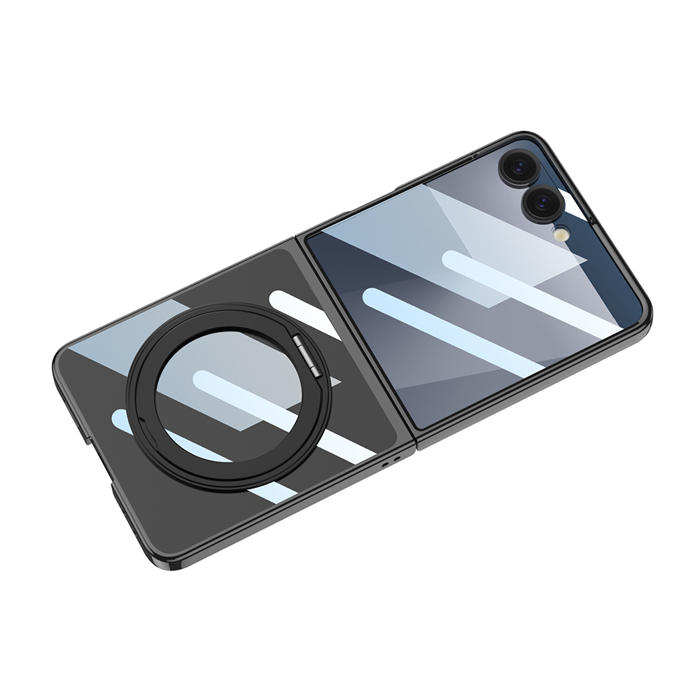 Samsung Galaxy Z Flip Uyumlu 7 M-safe Şarj Özellikli Zore Kıpta KPT-02 Standlı Kapak - 6
