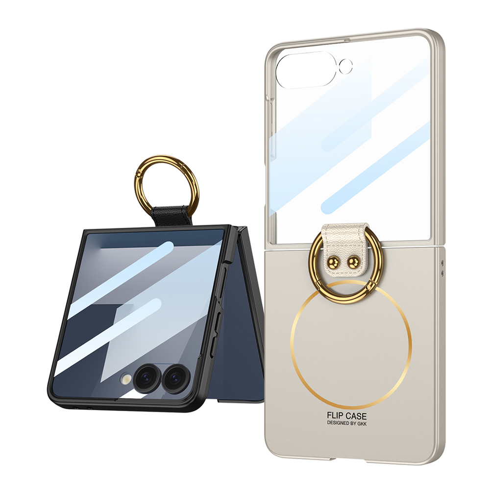 Samsung Galaxy Z Flip Uyumlu 7 Kılıf M-safe Şarj Özellikli Zore Kıpta Yüzüklü Flip Sert Kapak - 2