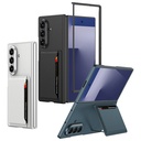 Galaxy Z Fold 7 Suni Deri Arka Yüzey Zore Kartlıklı Kıpta Silikon Kapak - 5