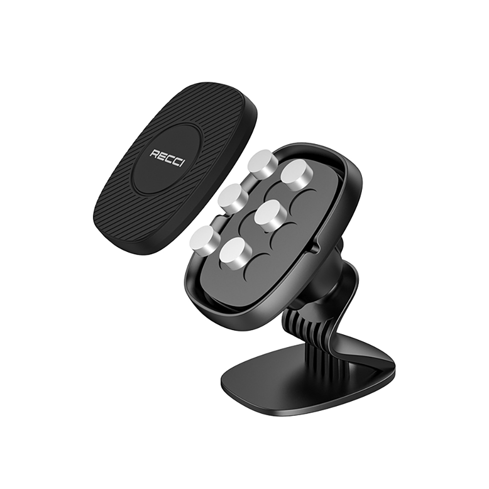 Recci RHO-C18 Güçlü Magnetik 360 Derece Dönebilen Düz Zemin Araç Telefon Tutucu - 2
