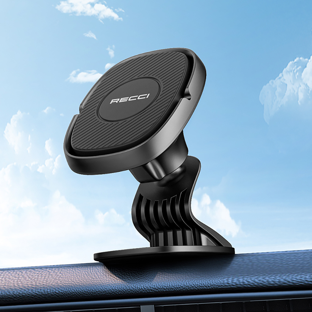 Recci RHO-C18 Güçlü Magnetik 360 Derece Dönebilen Düz Zemin Araç Telefon Tutucu - 3