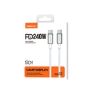 Recci RS42CC Lamp Display Serisi Type-C to Type-C PD 240W Hızlı Şarj Özellikli Data ve Şarj Kablosu 1.5M - 5