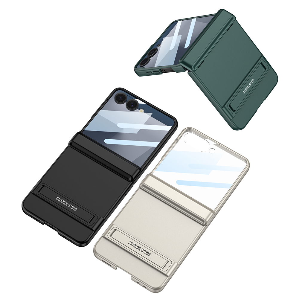 Samsung Galaxy Z Flip Uyumlu 7 Kılıf Zore Kıpta Standlı Kapak - 4