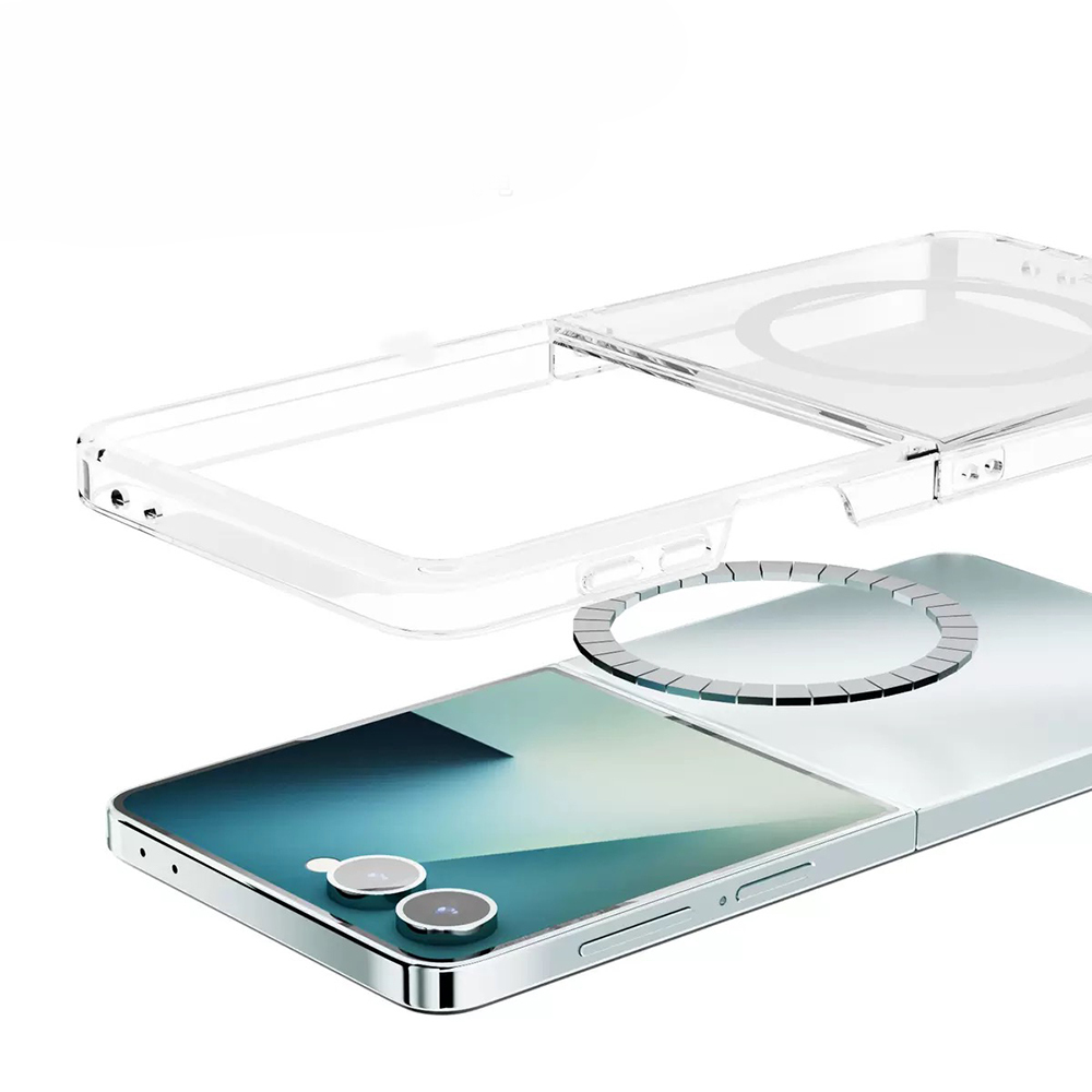 Samsung Galaxy Z Flip Uyumlu 7 Kılıf Kamera Korumalı M-safe Sert PC Zore Porto Kapak - 7