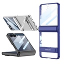 Samsung Galaxy Z Flip Uyumlu 7 Kılıf Kamera Korumalı Şeffaf Tasarımlı Zore Lego Standlı Kapak - 1