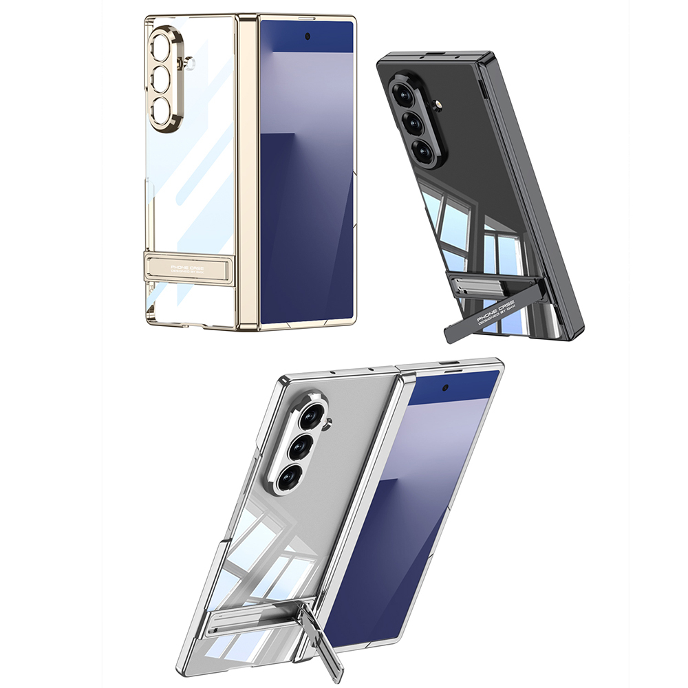 Galaxy Z Fold 7 Kılıf Kamera Korumalı Şeffaf Tasarımlı Zore Lego Standlı Kapak - 3