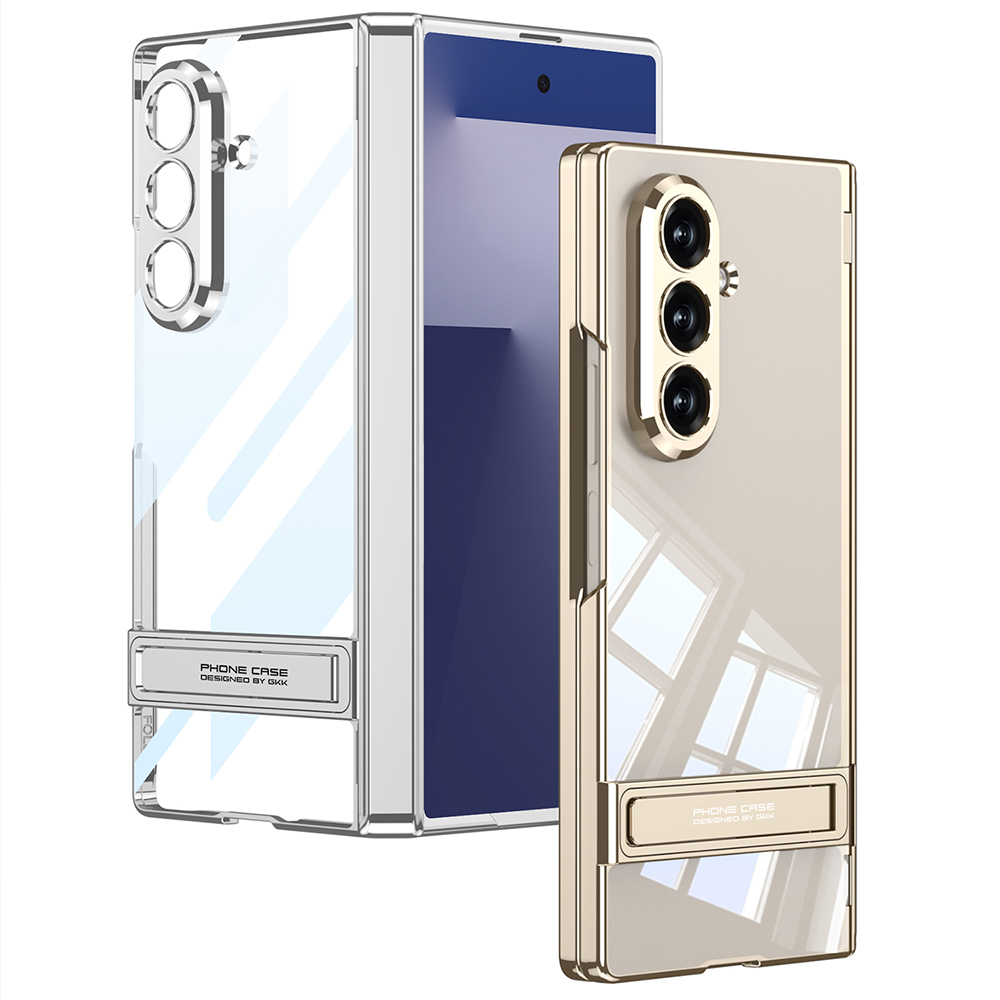 Galaxy Z Fold 7 Kılıf Kamera Korumalı Şeffaf Tasarımlı Zore Lego Standlı Kapak - 10