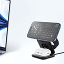 Wiwu Wi-W035 3 in 1 Magnetik Hızlı Şarj Özellikli Aramid Fiber Kablosuz Şarj Standı 15W - 5