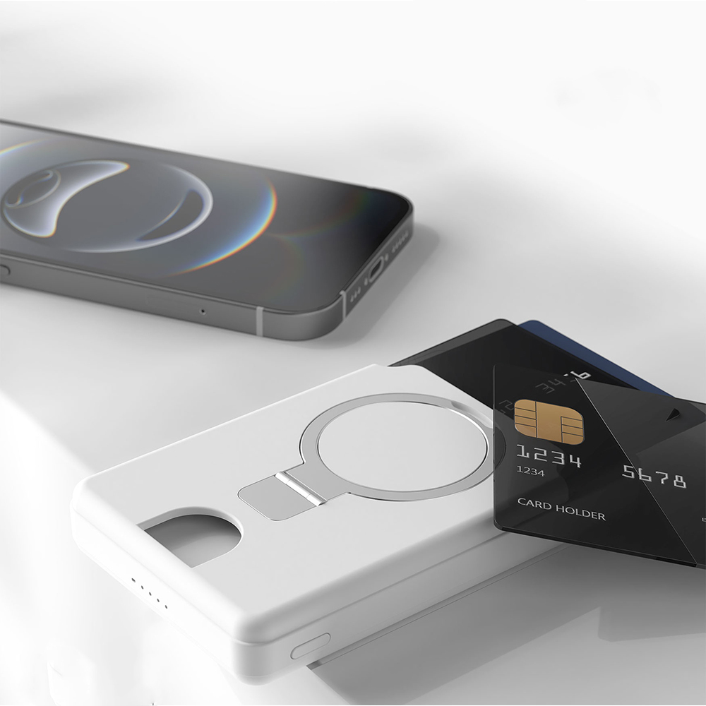 Lenyes PW0006D PD 20W Hızlı Şarj Özellikli Kartlıklı Standlı Wireless Powerbank 15W 5000mAh - 6