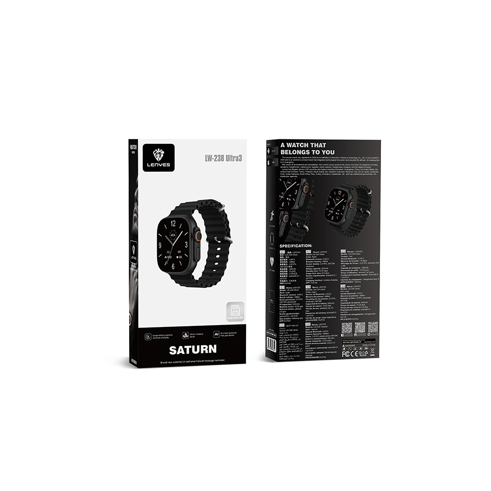 Lenyes LW-238 Ultra3 Saturn Serisi iOS ve Android Uyumlu Akıllı Saat - 8