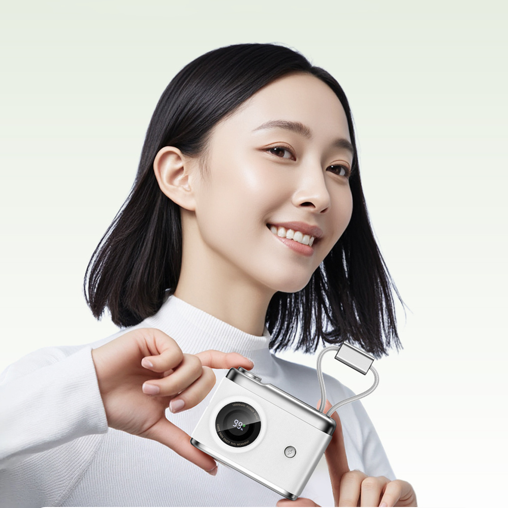 Recci RPB-P66 PD 20W Hızlı Şarj Özellikli Type-C & lightning Kablolu Powerbank 22.5W 10.000mAh - 4