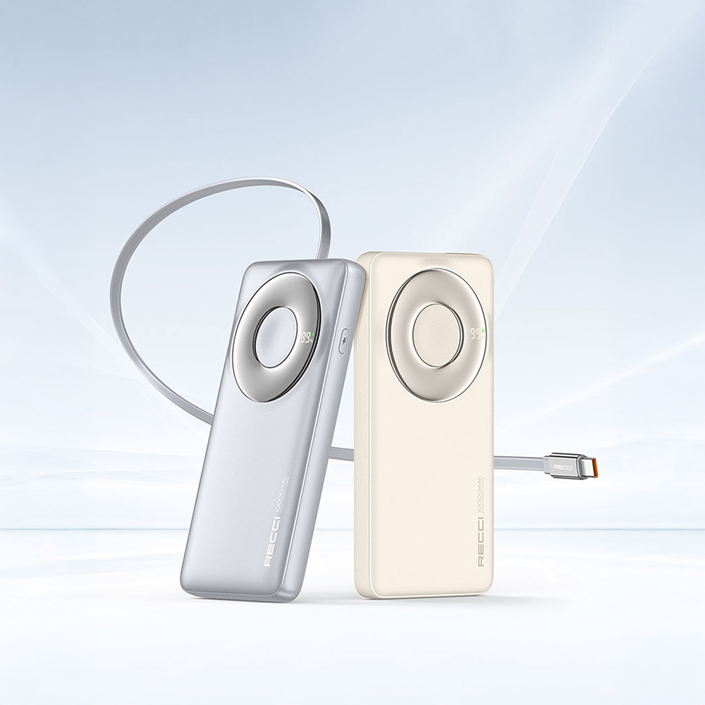 Recci RPB-P58 PD Hızlı Şarj Özellikli Type-C Kablolu Powerbank 22.5W 10.000mAh - 5