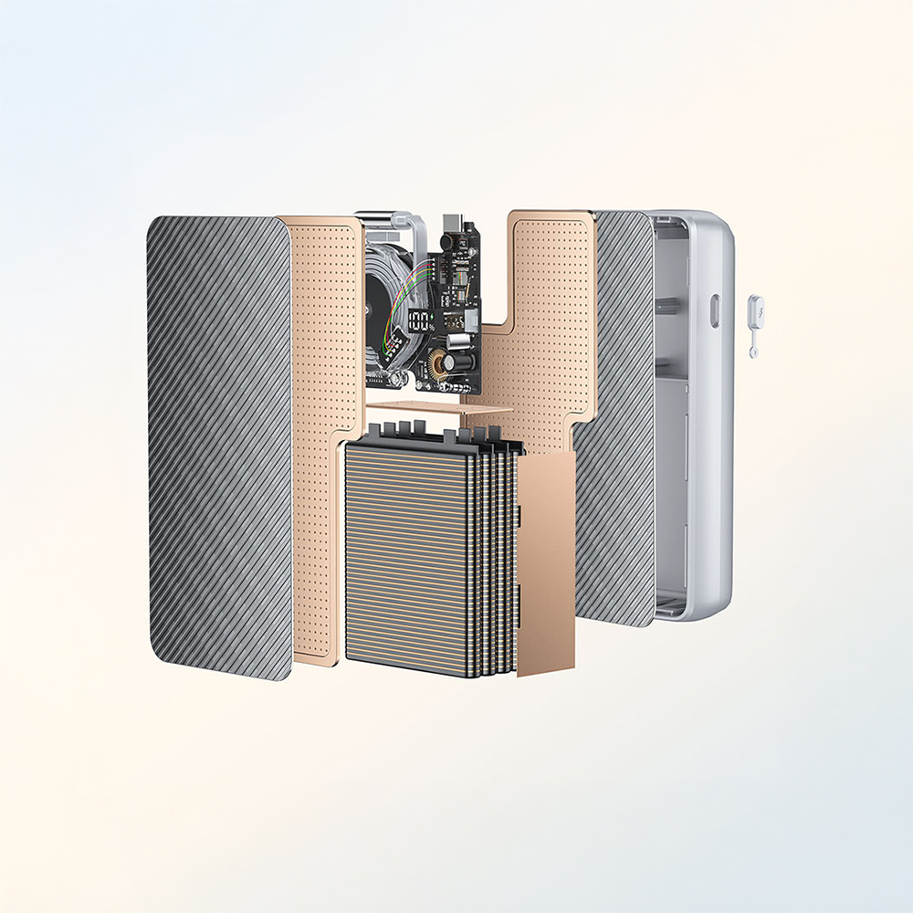 Recci RPB-P58 PD Hızlı Şarj Özellikli Type-C Kablolu Powerbank 22.5W 10.000mAh - 8