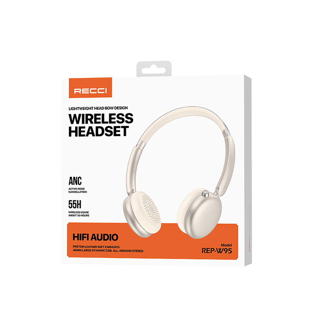 Recci REP-W95 ANC/ENC Özellikli Hi-Fi Ses Kaliteli Kulak Üstü Bluetooth v5.3 Kulaklık - 11