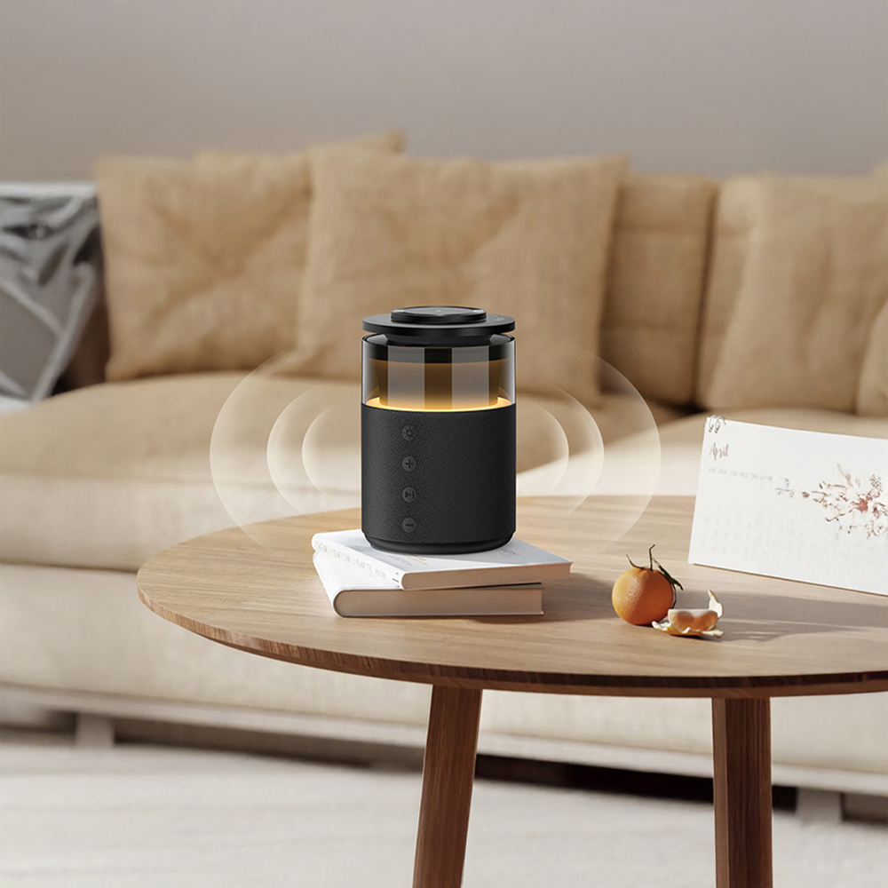 Recci RCW-51 Kablosuz Şarj Standı Ambiyans Işıklı Bluetooth Speaker Hoparlör Özellikli - 3