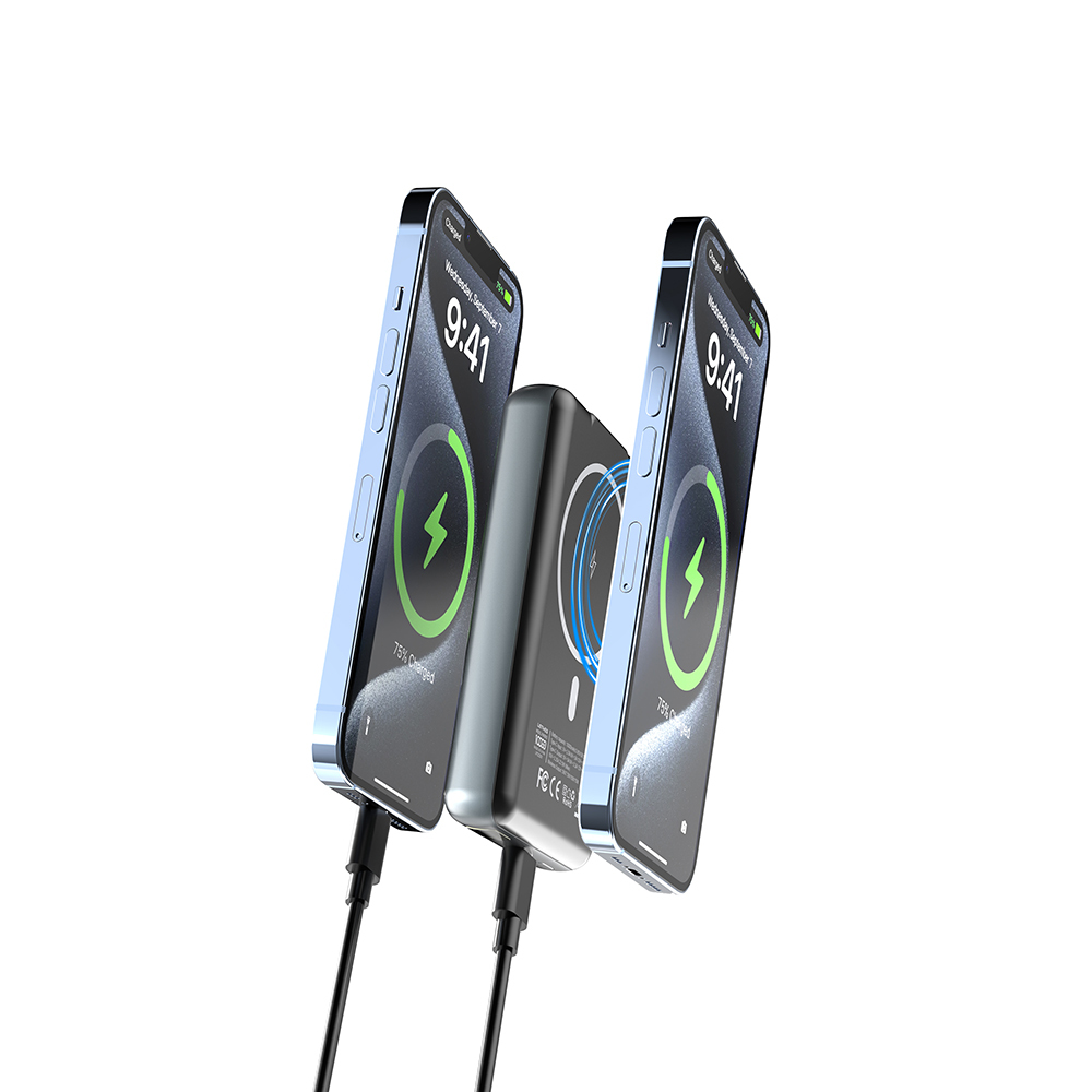 Lenyes PW1001D PD 22.5W Hızlı Şarj Özellikli Standlı Wireless Powerbank 15W 10000mAh - 4