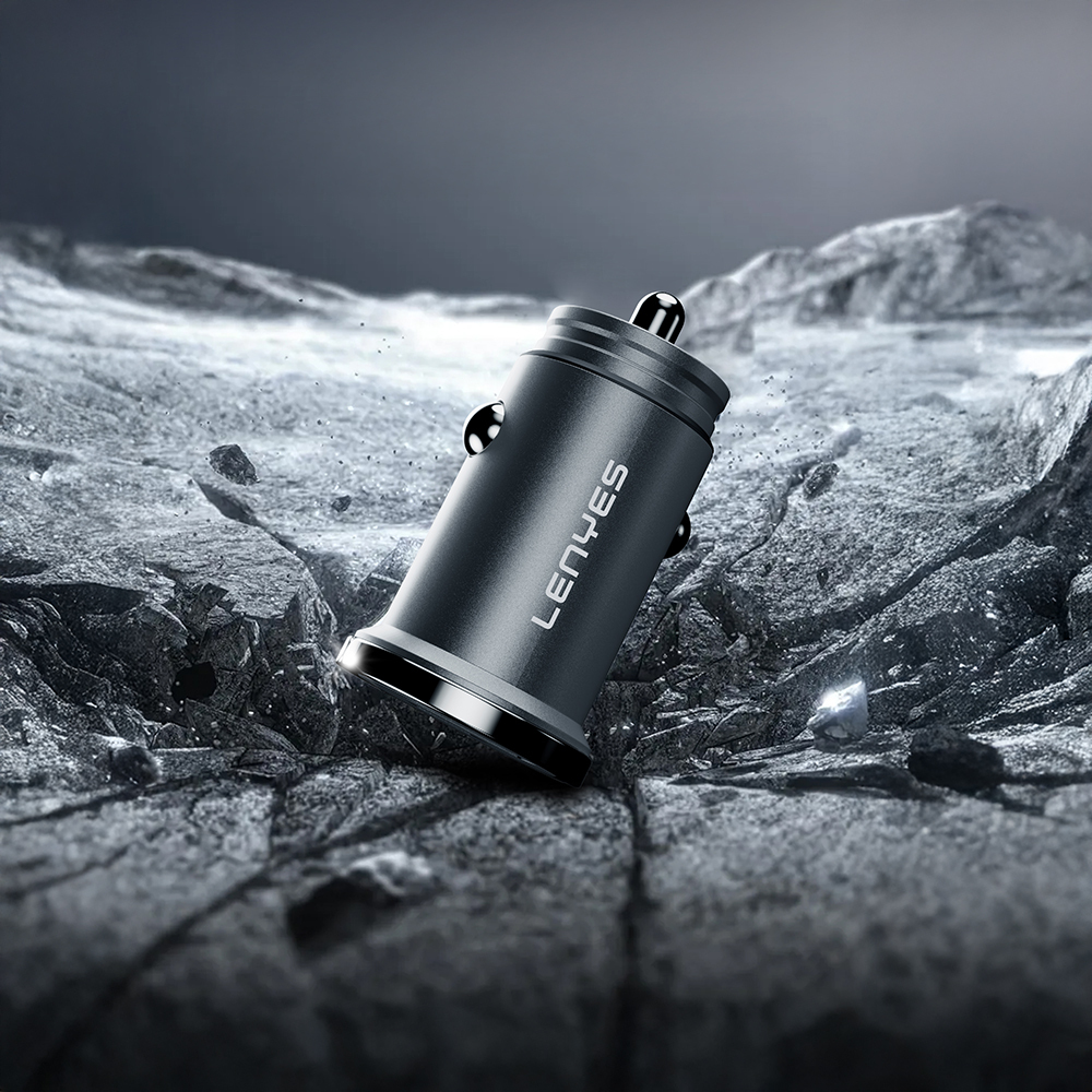 Lenyes CA60 Hızlı Şarj Özellikli Dual Type-C + USB-A Portlu Mini Araç Şarj Aleti PD 45W - 2