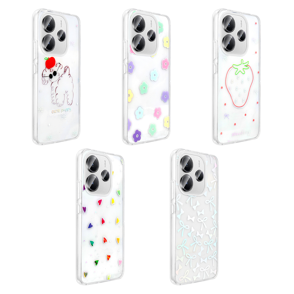 Xiaomi Redmi Note 14 4G Uyumlu Kılıf Şeffaf Figürlü Zore Folk Sert Kapak - 11