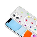 Apple iPhone 11 Uyumlu Kılıf M-Safe Şarj Özellikli Şeffaf Zore Folk Sert Kapak - 9