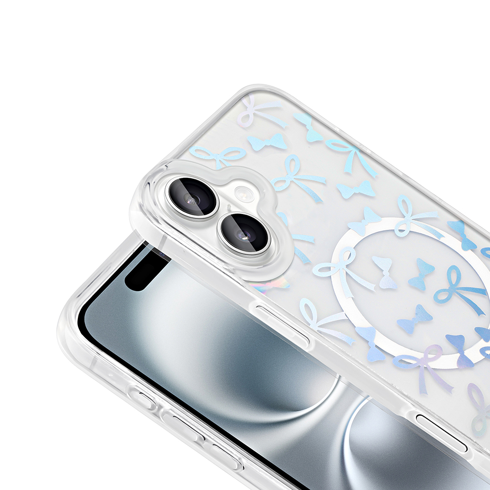 Apple iPhone 16 Uyumlu Kılıf M-Safe Şarj Özellikli Şeffaf Zore Folk Sert Kapak - 10