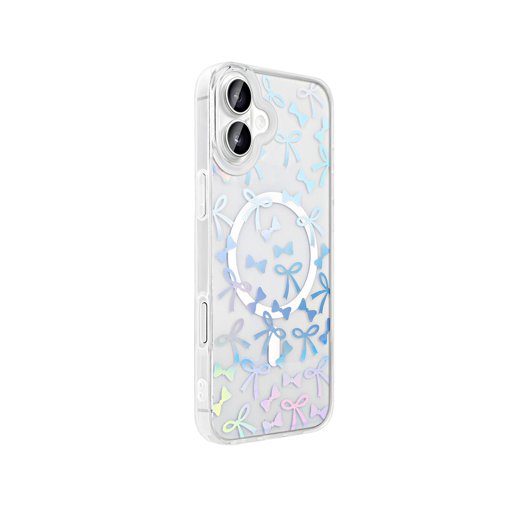 Apple iPhone 16 Plus Uyumlu Kılıf M-Safe Şarj Özellikli Şeffaf Zore Folk Sert Kapak - 1