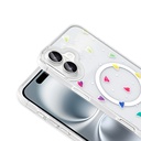 Apple iPhone 16 Plus Uyumlu Kılıf M-Safe Şarj Özellikli Şeffaf Zore Folk Sert Kapak - 10