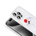 Apple iPhone 15 Pro Max Uyumlu Kılıf M-Safe Şarj Özellikli Şeffaf Zore Folk Sert Kapak - 6