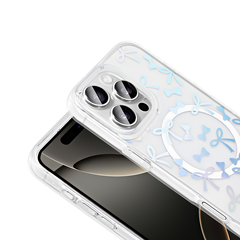 Apple iPhone 16 Pro Max Uyumlu Kılıf M-Safe Şarj Özellikli Şeffaf Zore Folk Sert Kapak - 6