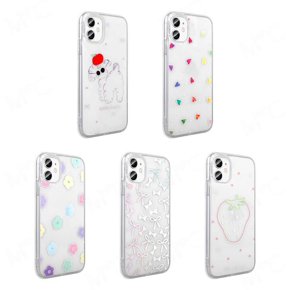 Apple iPhone 11 Uyumlu Kılıf Şeffaf Figürlü Zore Folk Sert Kapak - 11