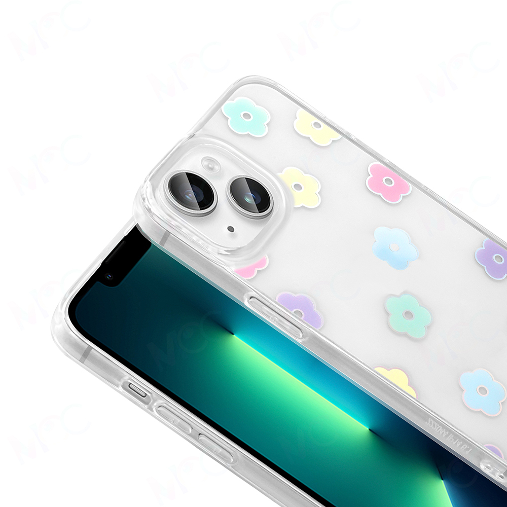 Apple iPhone 14 Uyumlu Kılıf Şeffaf Figürlü Zore Folk Sert Kapak - 10