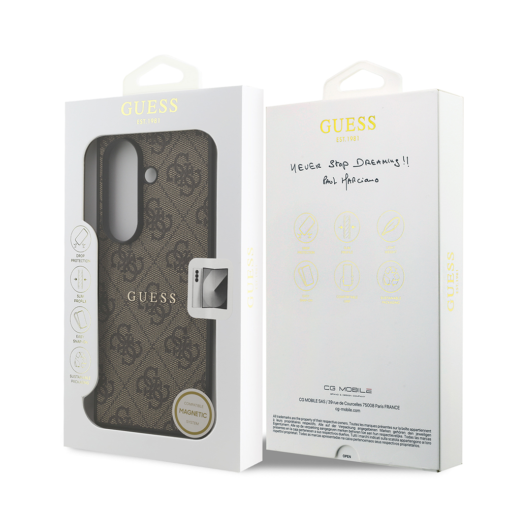 Galaxy Z Fold 7 Kılıf Guess Orjinal Lisanslı M-safe Şarj Özellikli 4G Desen Yazı Logolu Kapak - 19