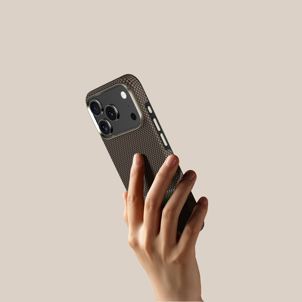 Apple iPhone 17 Pro Max Kılıf M-safe Şarj Özellikli Karbon Fiber Tasarımlı Benks Prestige ArmorPro Kevlar Kapak - 5