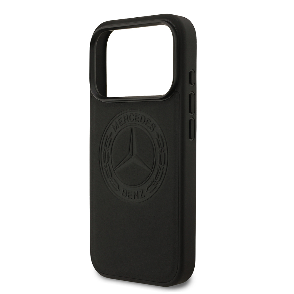 Apple iPhone 17 Pro Kılıf Mercedes Benz Orjinal Lisanslı M-safe Şarj Özellikli Hakiki Deri Nostaljik Yıldız Dizayn Kapak - 5