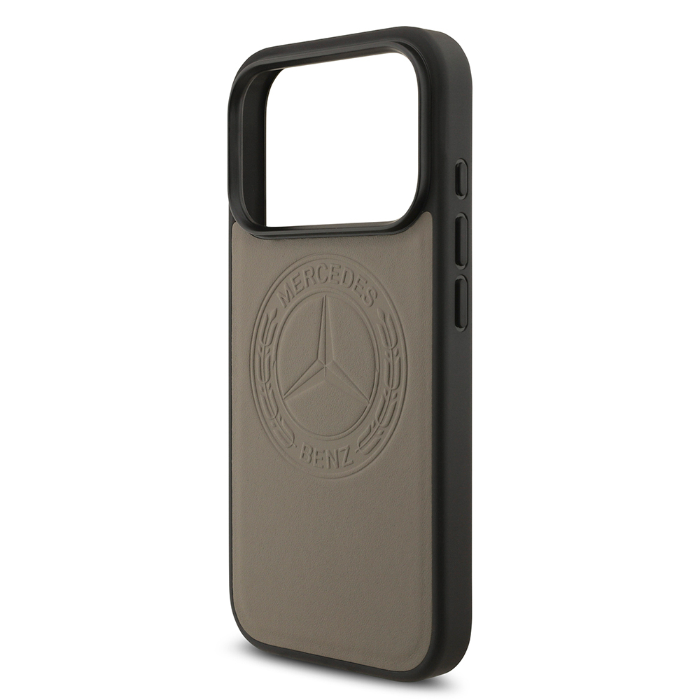 Apple iPhone 17 Pro Uyumlu Kılıf Mercedes Benz Orjinal Lisanslı M-safe Şarj Özellikli Hakiki Deri Nostaljik Yıldız Dizayn Kapak - 11