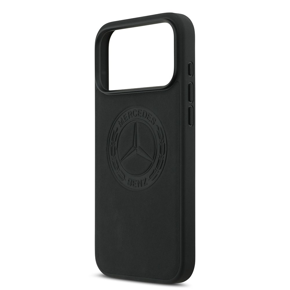 Apple iPhone 17 Pro Max Kılıf Mercedes Benz Orjinal Lisanslı M-safe Şarj Özellikli Hakiki Deri Nostaljik Yıldız Dizayn Kapak - 5