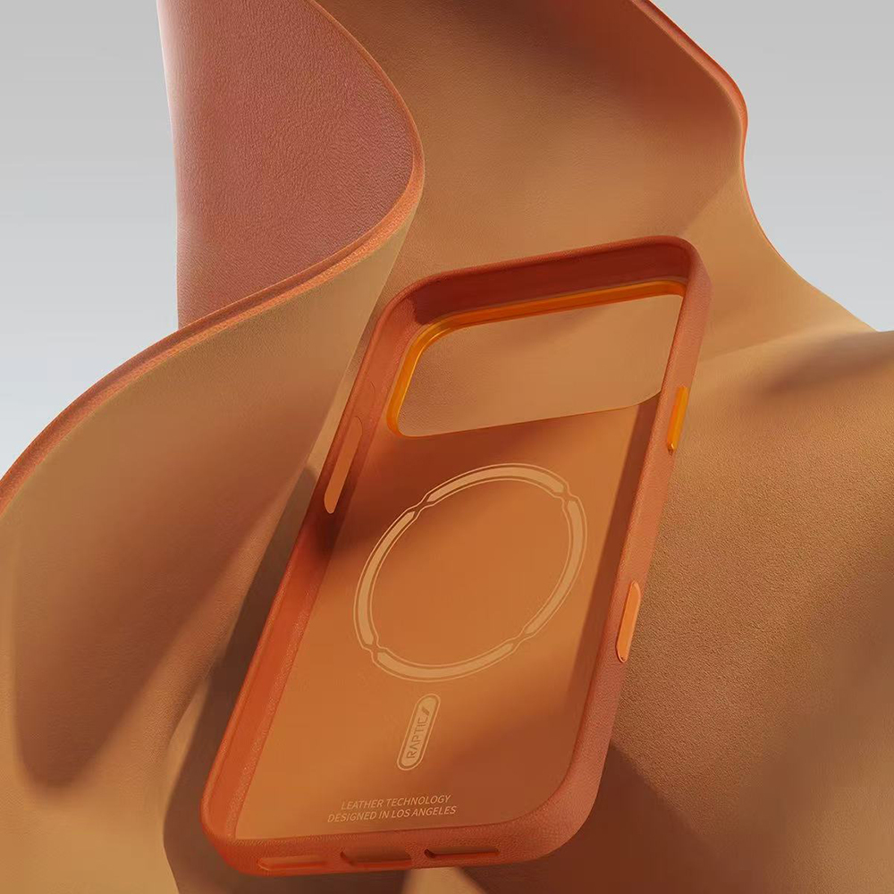 iPhone 17 Pro Kılıf M-Safe Şarj Özellikli Polimerik Deri Raptic Urban Nano Kapak - 18