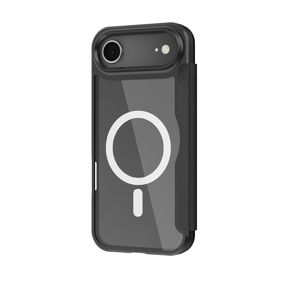 Apple iPhone 17 Air Kılıf M-Safe Şarj Özellikli Raptic Air Folio Şeffaf Kartlıklı Kapaklı Kılıf - 7