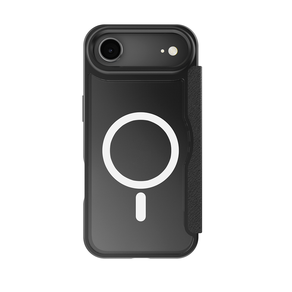 Apple iPhone 17 Air Kılıf M-Safe Şarj Özellikli Raptic Air Folio Şeffaf Kartlıklı Kapaklı Kılıf - 8