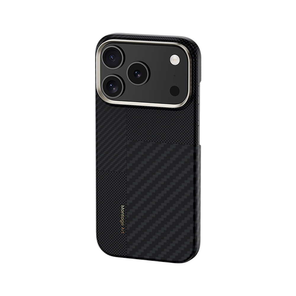 Apple iPhone 17 Pro Kılıf M-safe Şarj Özellikli Karbon Fiber Benks Montage ArmorAir Kevlar Kapak - 1