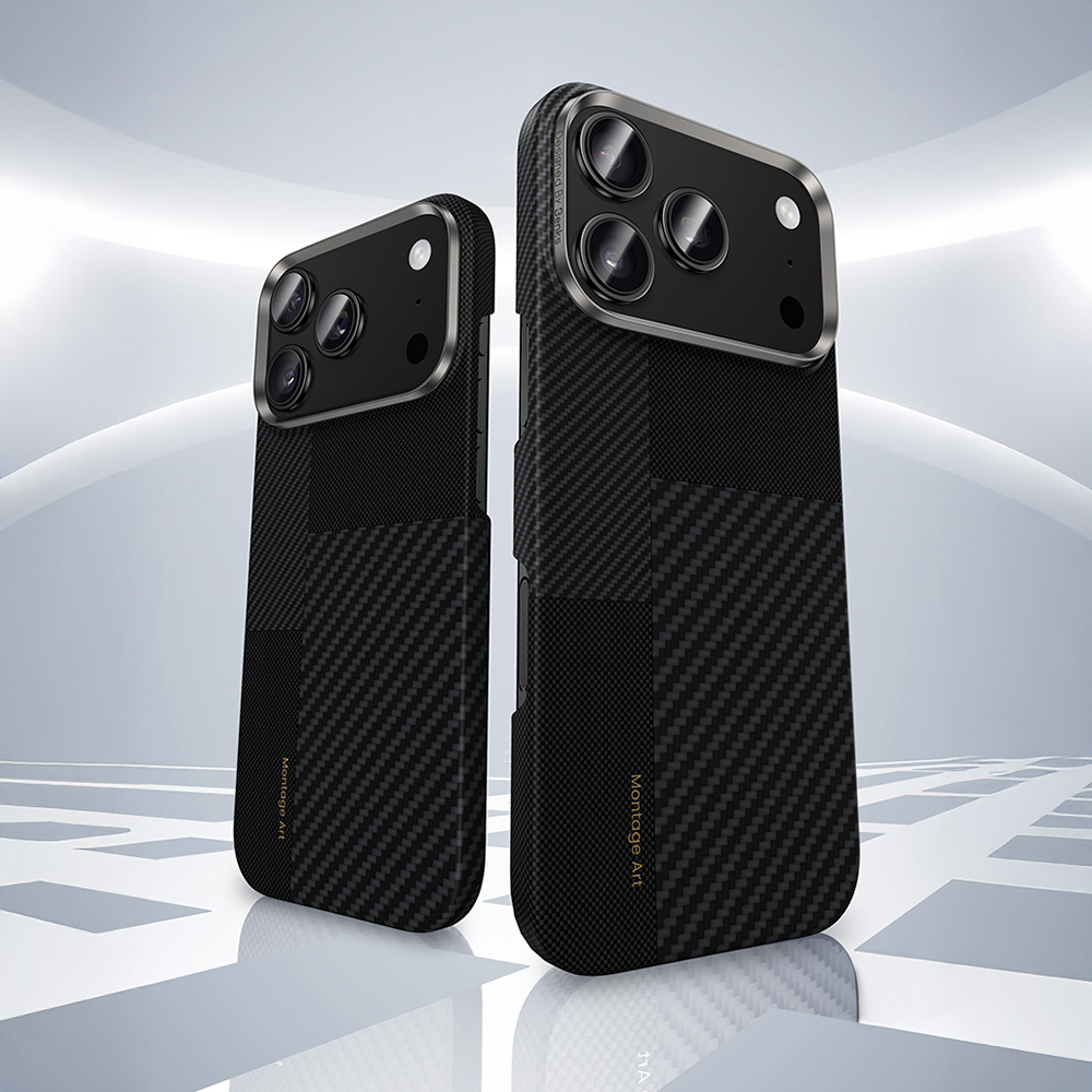 Apple iPhone 17 Pro Kılıf M-safe Şarj Özellikli Karbon Fiber Benks Montage ArmorAir Kevlar Kapak - 4