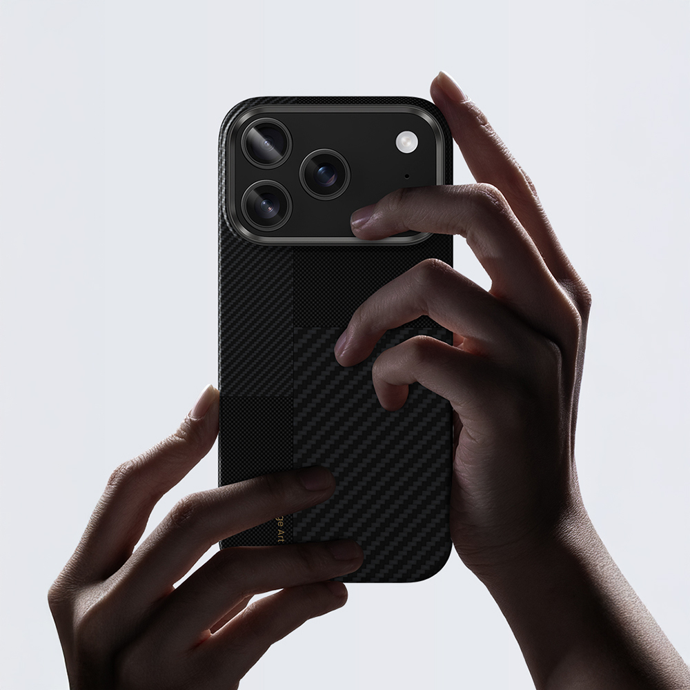 Apple iPhone 17 Pro Kılıf M-safe Şarj Özellikli Karbon Fiber Benks Montage ArmorAir Kevlar Kapak - 5