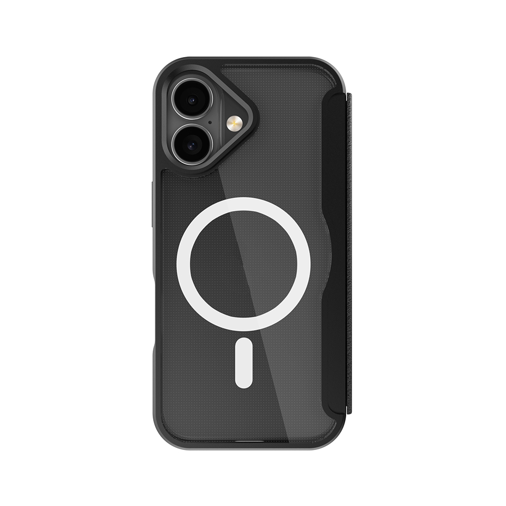 Apple iPhone 17 Kılıf M-Safe Şarj Özellikli Raptic Air Folio Şeffaf Kartlıklı Kapaklı Kılıf - 5