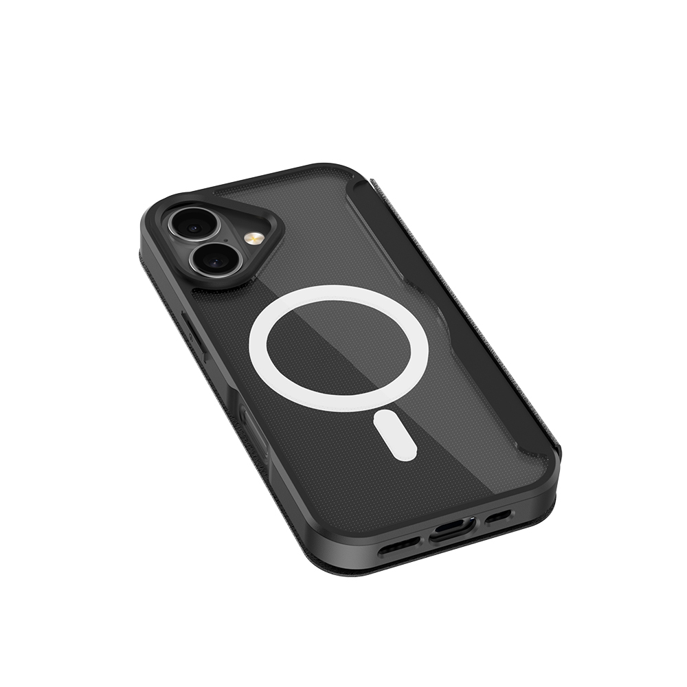 Apple iPhone 17 Kılıf M-Safe Şarj Özellikli Raptic Air Folio Şeffaf Kartlıklı Kapaklı Kılıf - 7